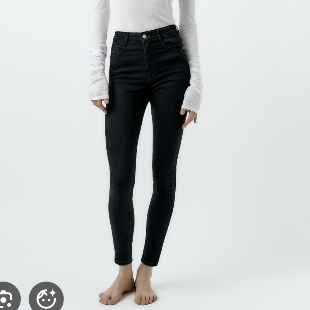 Zara Women's Dark Gray Black Skinny Jeans Size 6